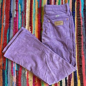 Wrangler purple corduroy pants high waisted boot cut